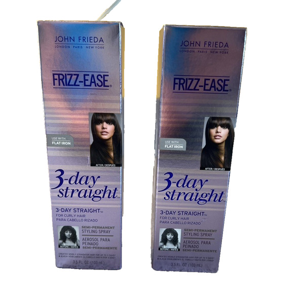John Frieda Frizz Ease 3 Day Straight Spray Curly Hair Semi-Perm 3.5 oz Lot of 2 - Picture 1 of 2